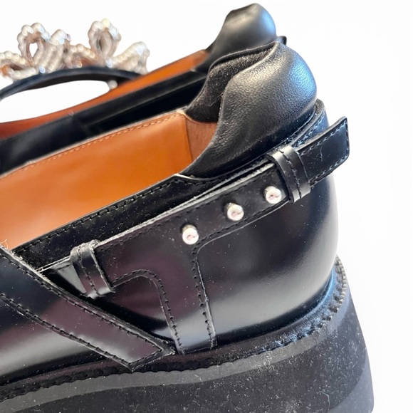 NWOB I Suddenly Sneezed Black Leather Platform Crystal Embellished Maryjanes 6 - Picture 8 of 15